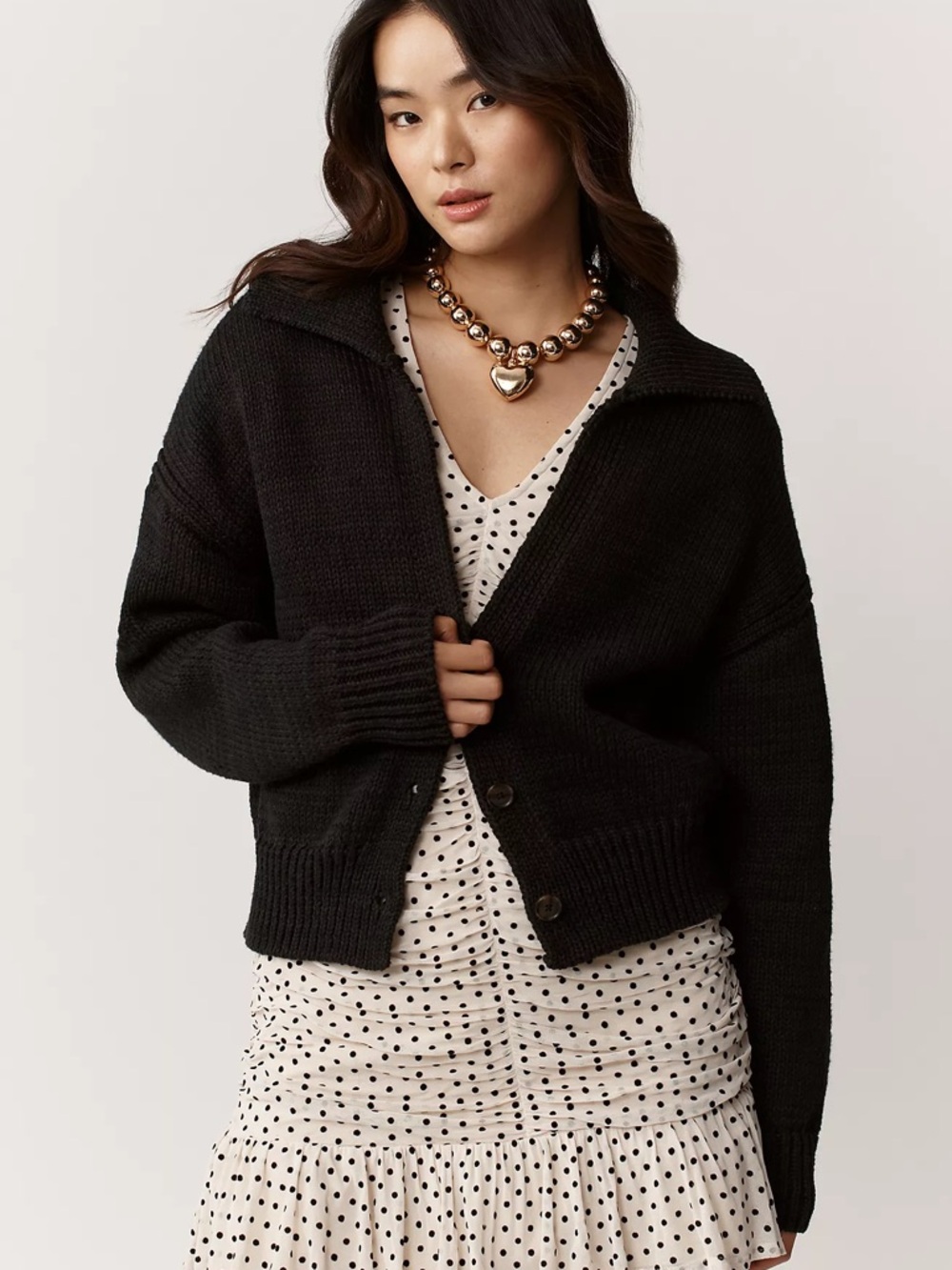 NWT Anthropologie Maeve (Originally $178) Collared Cherub Cardigan Sweater in S - Picture 4 of 4